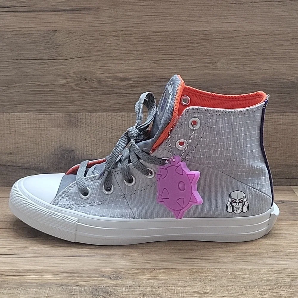 Converse Kids High-Top Sneakers - Gray and Orange